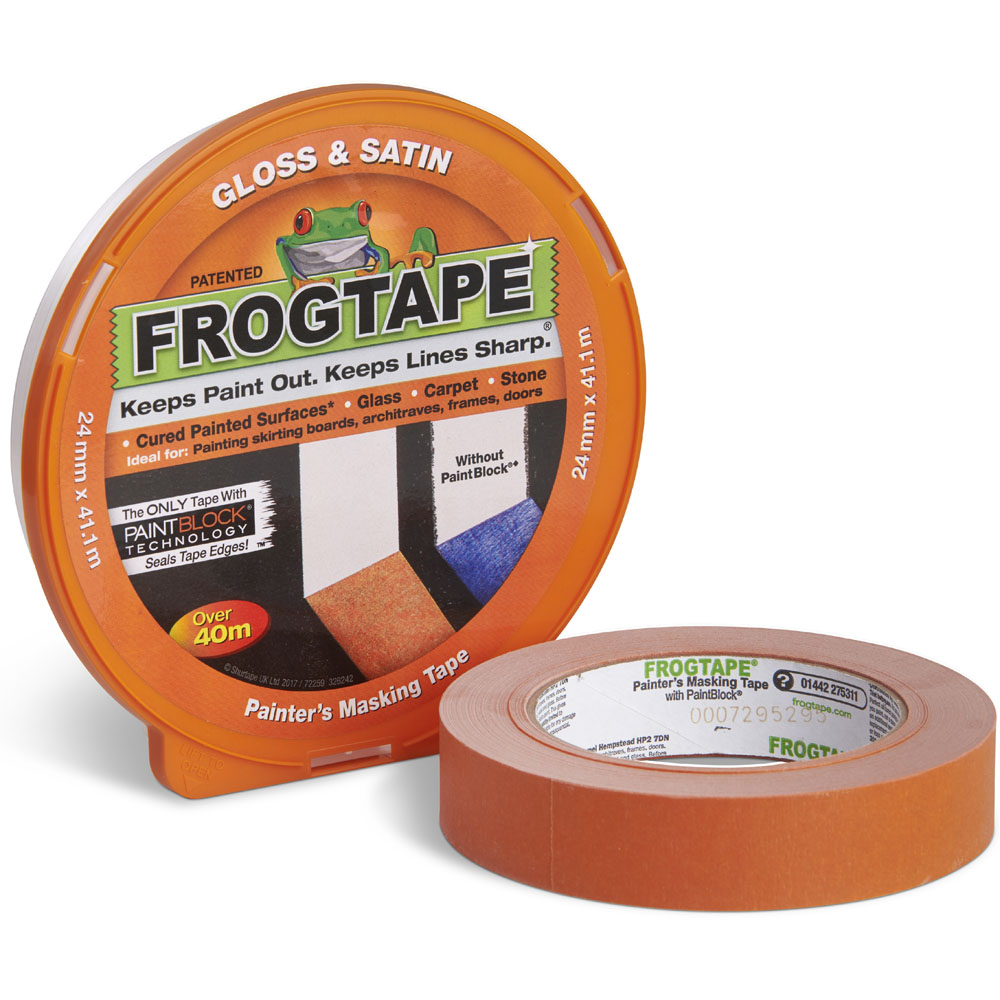 FrogTape 24mm Orange Gloss and Satin Painters Tape Image 2