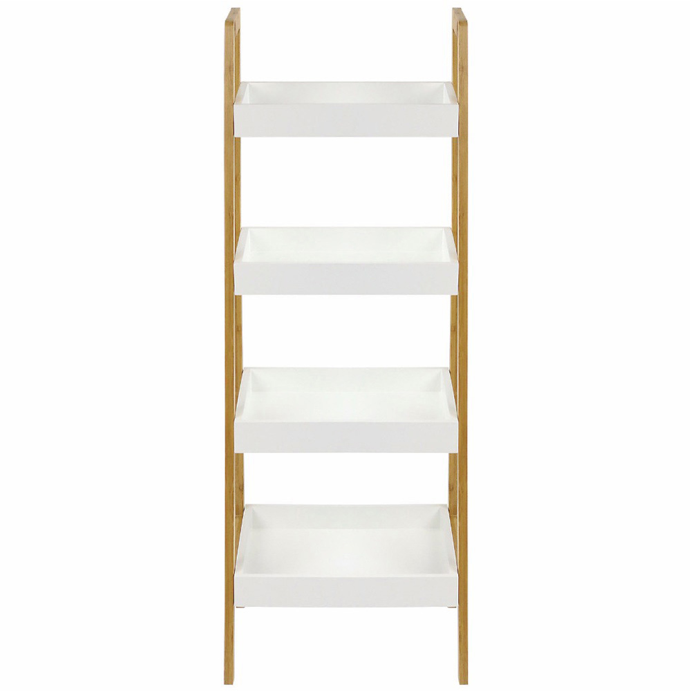 Living and Home 4 Shelf Nordic Ladder Bookshelf Image 2