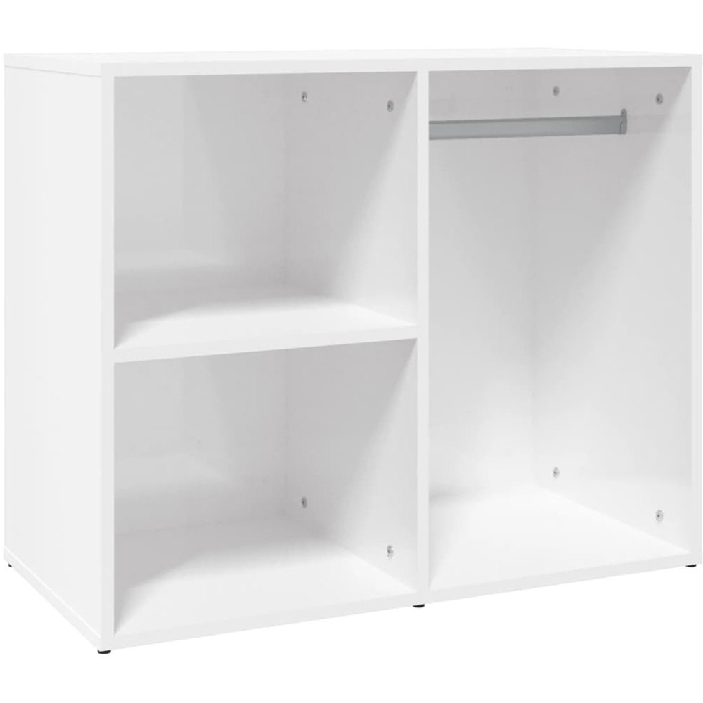 vidaXL 3 Shelf High Gloss White Engineered Wood Dressing Cabinet Image 2