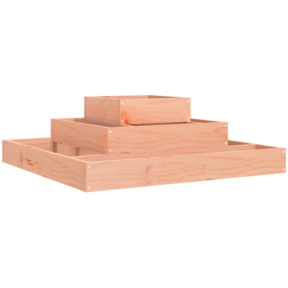 vidaXL 3-Tier Natural Douglas Wood Garden Planter 27 x 80 x 80cm Image 1
