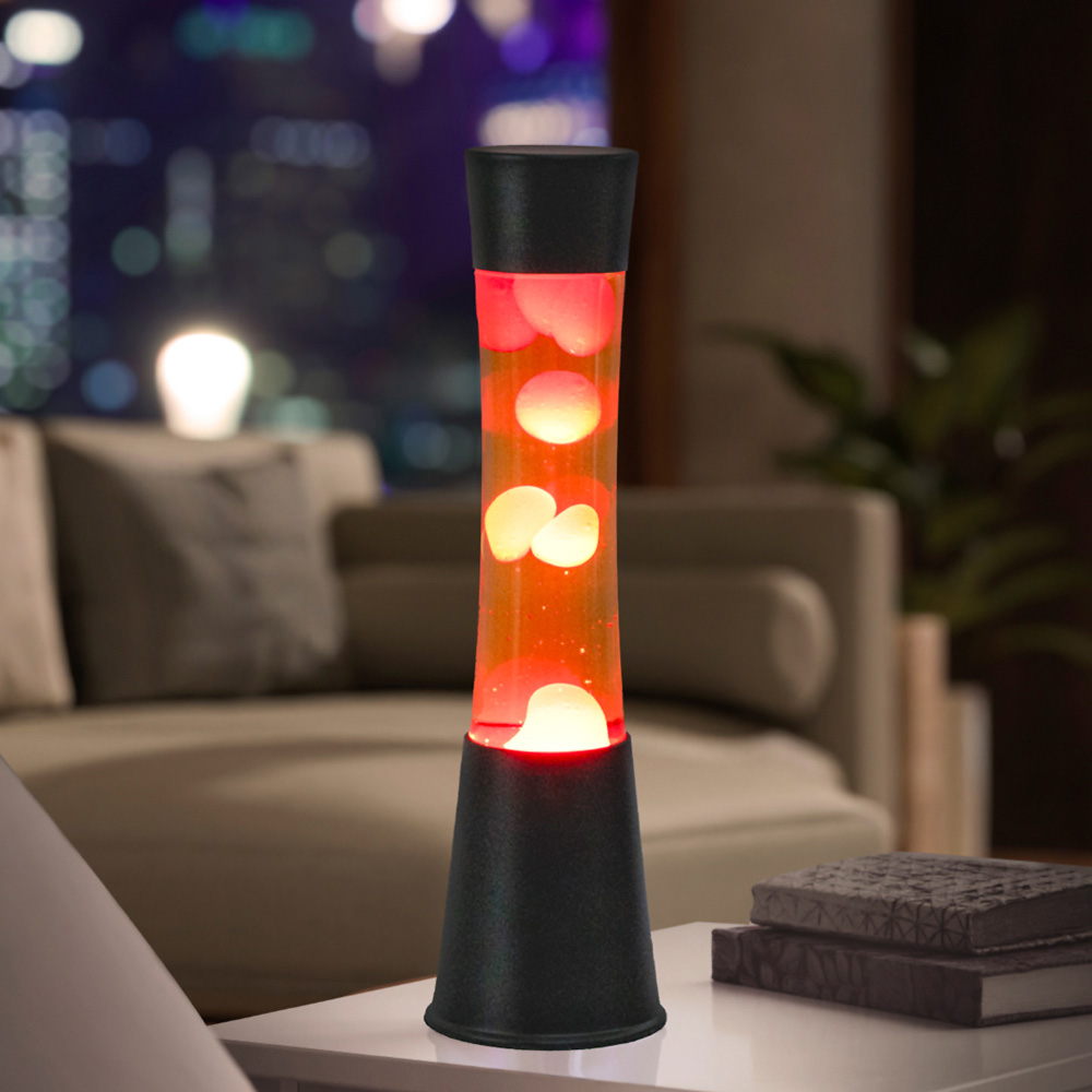 Global Gizmos Orange Liquid and Red Wax Lava Tower Lamp 16 inch Image 2