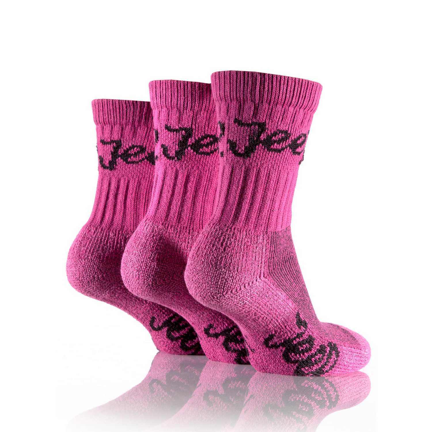 Ladies Jeep Terrain Socks Pack - Pink Image 2