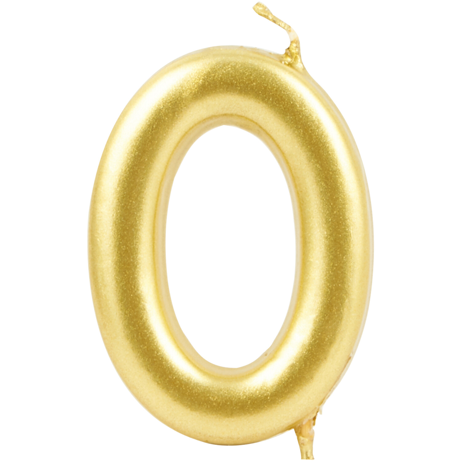 Gold Number Birthday Candle - Gold /  0 Image 3