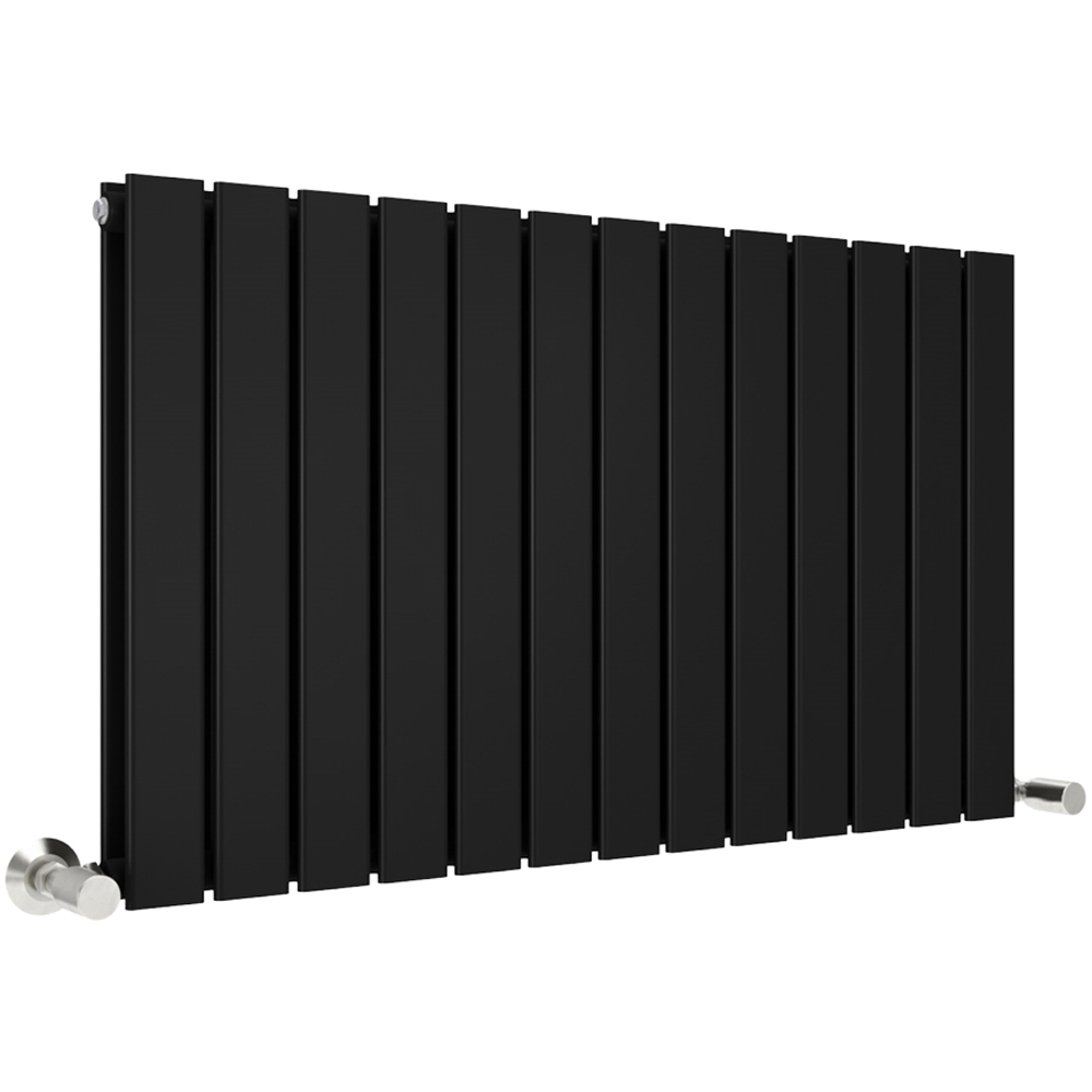 Black 5996 BTU Double Flat Panel Vertical Column Radiator 600 x 884mm Image 1