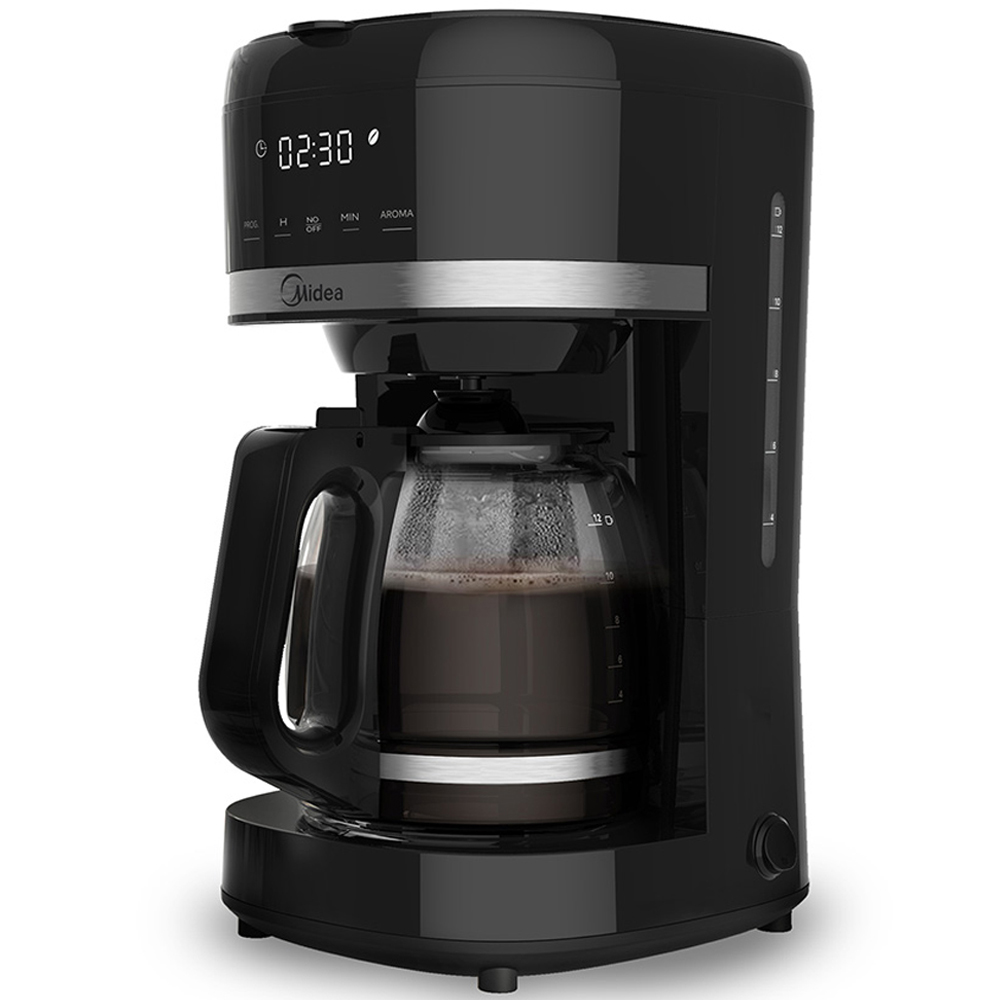 Living and Home AJ0808 Black Digital Programmable 1.5L Drip Coffee Machine Image 3