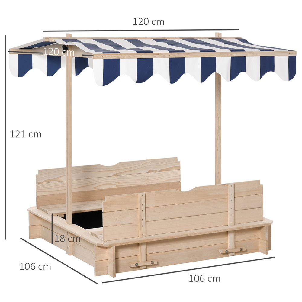 Outsunny Square Cabana Sandbox Image 8