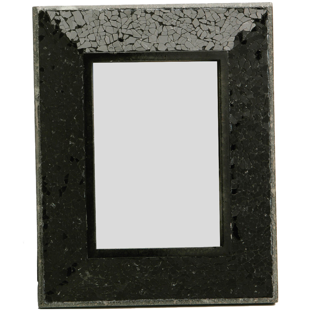 Premier Housewares 2300658 Black Glass Photo Frame 5 x 7inch Image 1