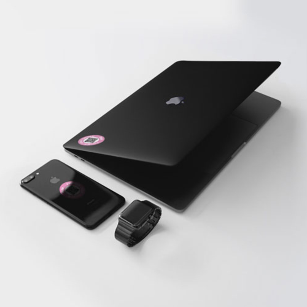 Thnx Pink Airtag Keychain and Stickers with QR Code Smart Pack XL Image 2