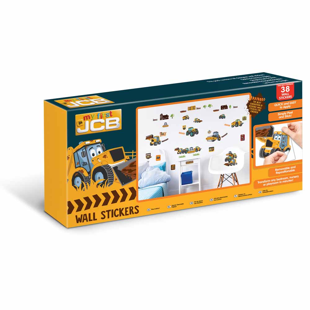 Walltastic JCB Digger Roller Dumptruck Wall Stickers Decor Kit 38 Pack Image 4