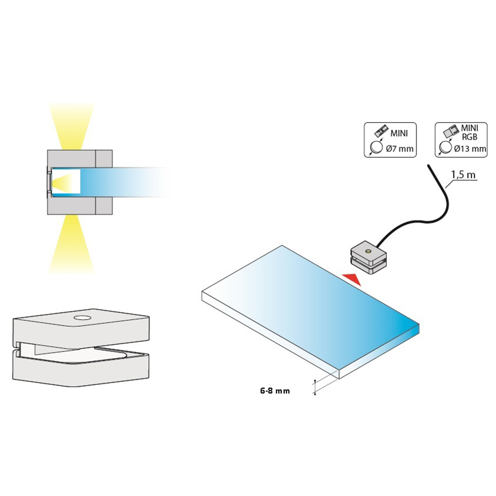 Florence Clips Dojo 3D 2 P Cabinet Light with Foot Switch Image 4