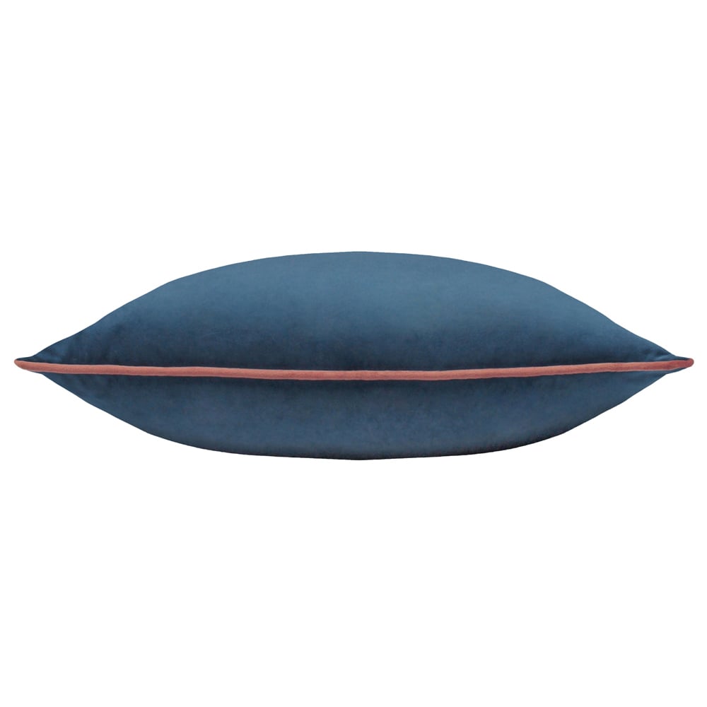 Paoletti Meridian Petrol Blush Velvet Cushion Image 2