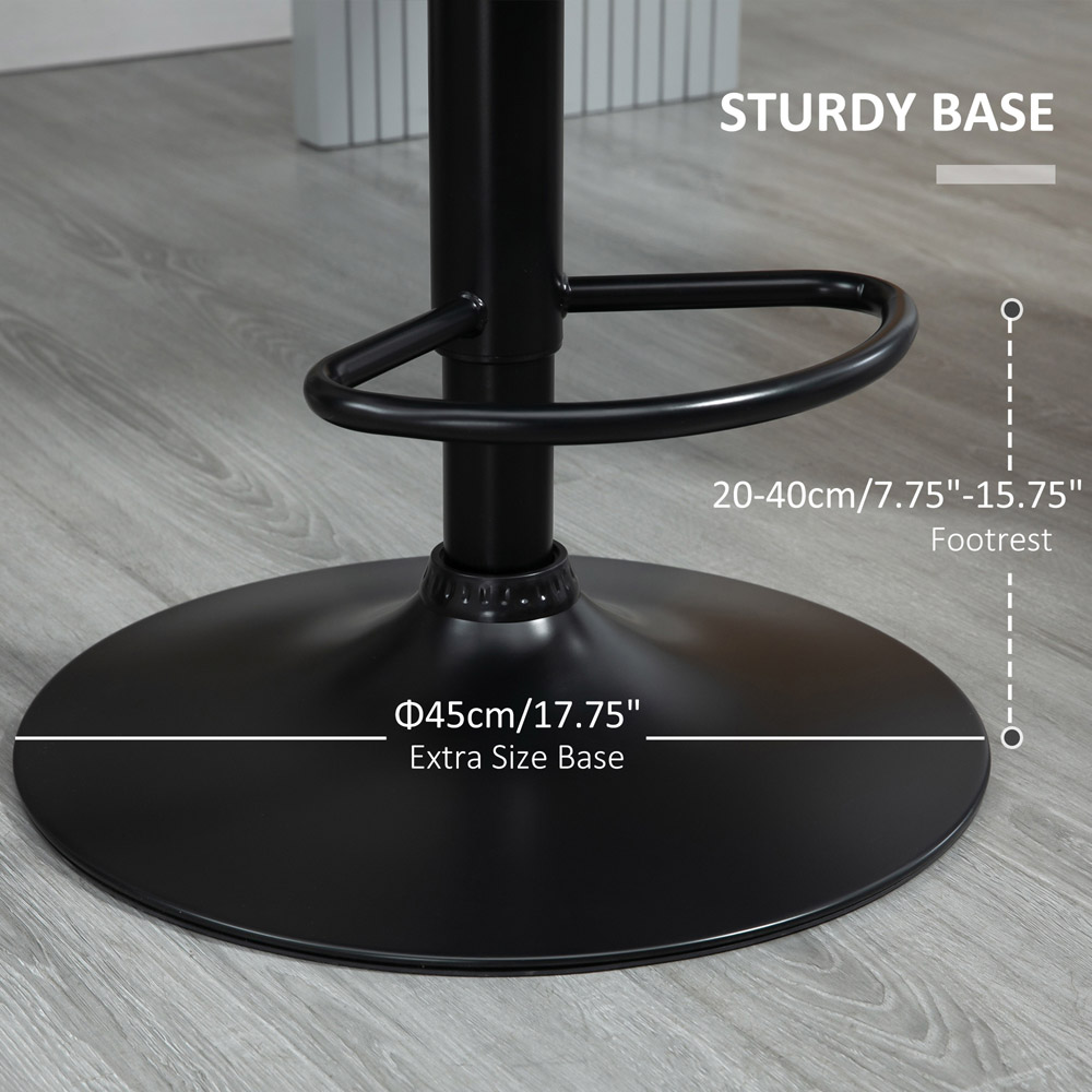 Portland Grey Luxurious Velvet Touch Bar Stool Set of 2 Image 6