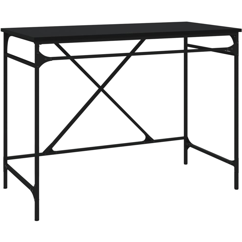 vidaXL Industrial Style Computer Desk Black Image 2