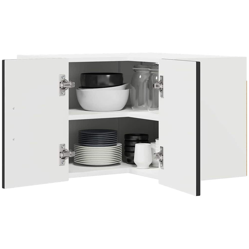 vidaXL Kalmar 2 Door Black Wall Kitchen Cabinet Image 3