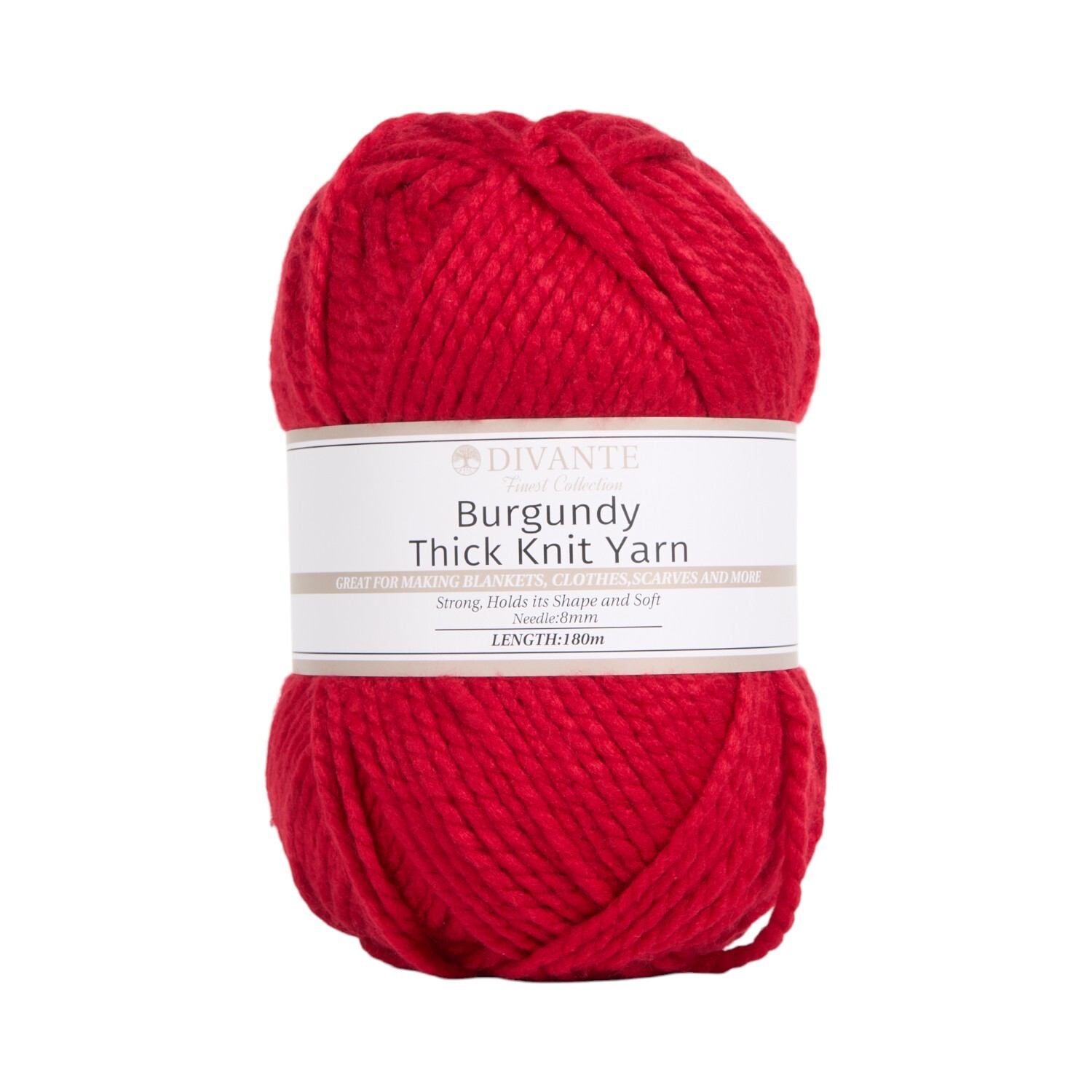 Autumn Thick Knit Yarn Burgundy Image 1