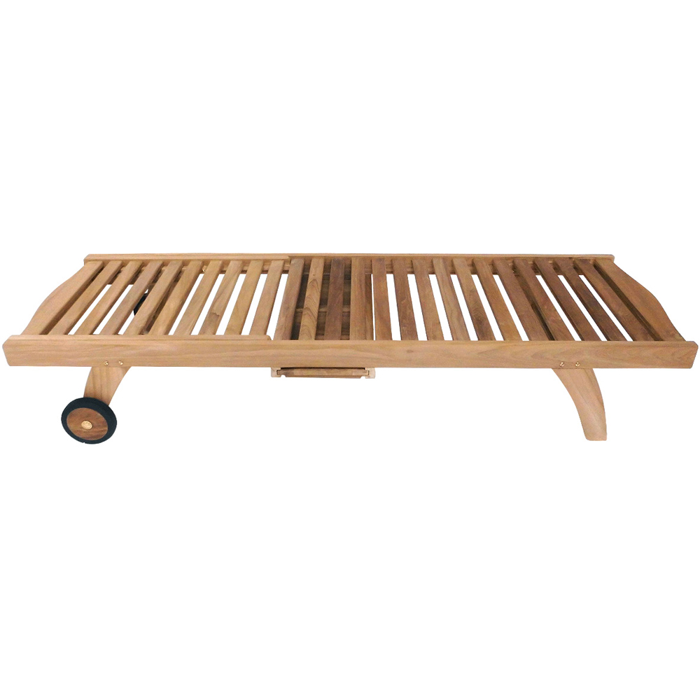 Charles Bentley Premium Teak Sun Lounger Image 4