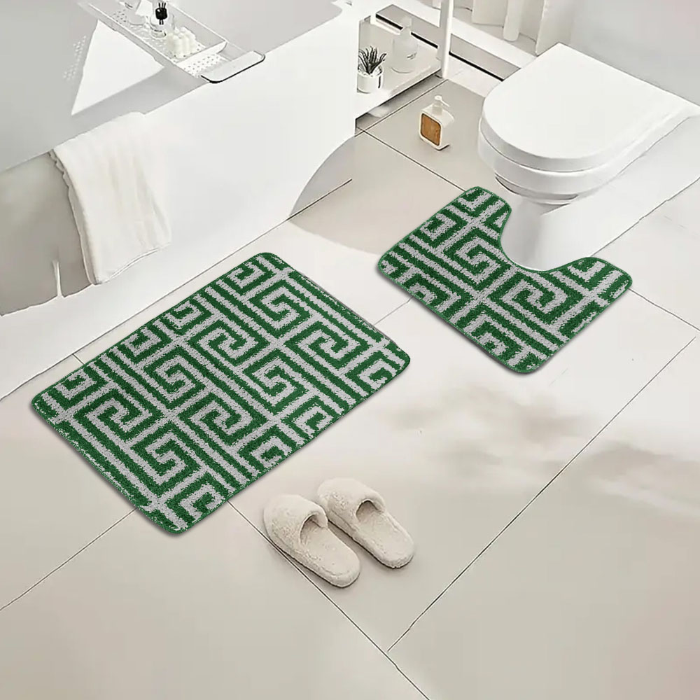 Velosso Luxe Emerald Bath Mat Set Image 2