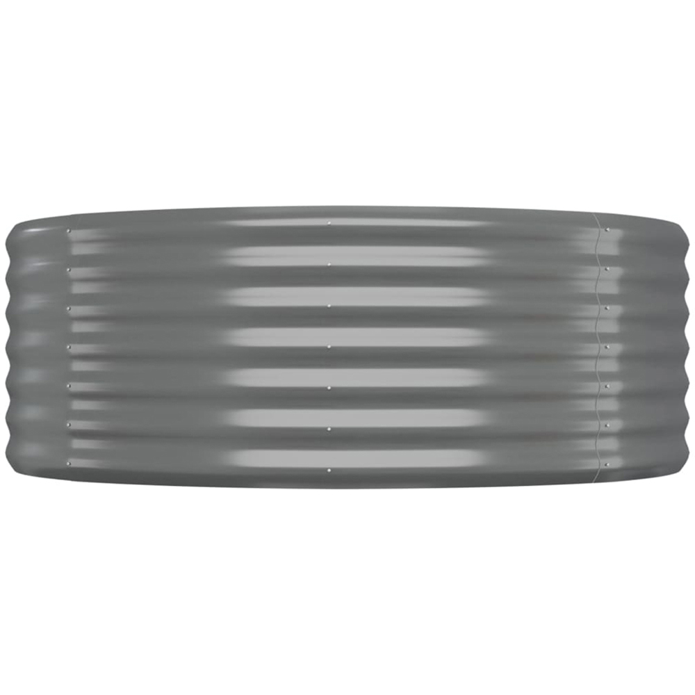 vidaXL Grey Galvanised Steel Raised Garden Bed 36 x 249 x 100cm Image 3