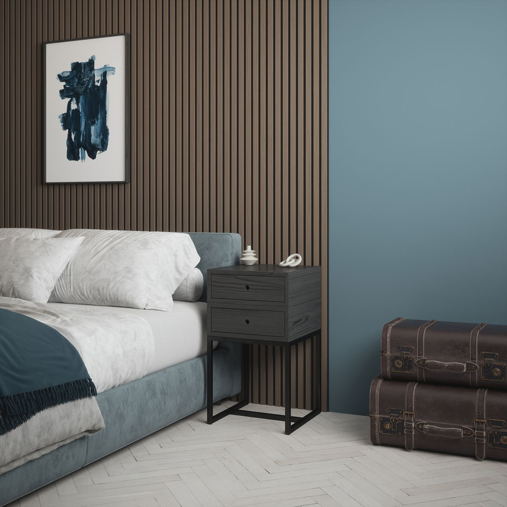 Kraus Easy Living Chestnut Acoustic Slat Wall Panel 240 x 60cm Image 4