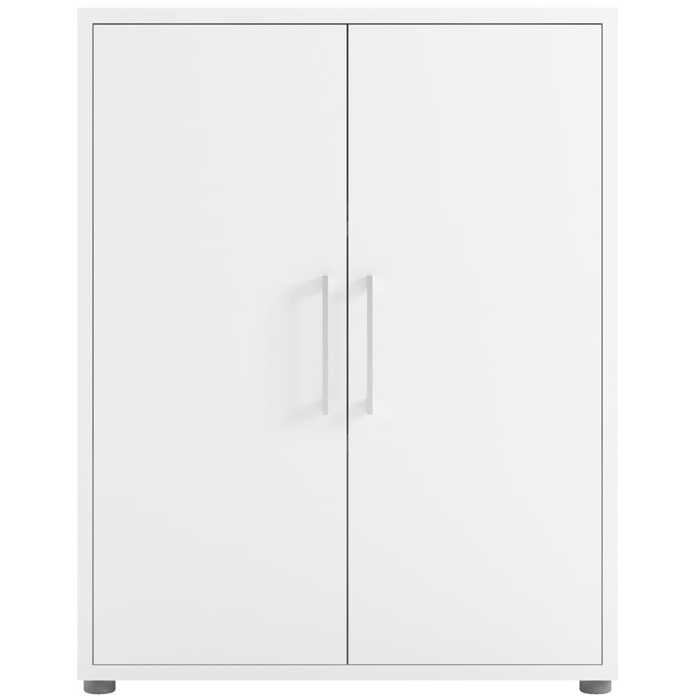 Florence 2 Door 2 Shelf White Bookcase Image 3