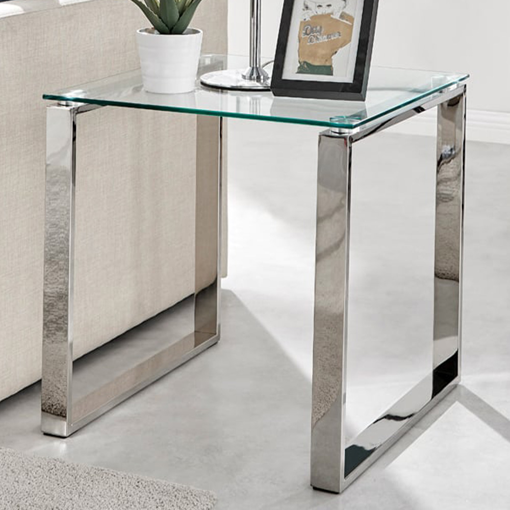 Furniturebox Havana Silver Side Table Image 1