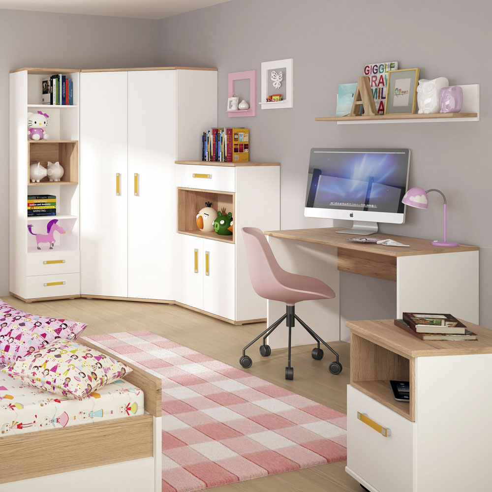 Florence 4KIDS 2 Door 4 Drawer Sideboard with Orange Handles Image 4
