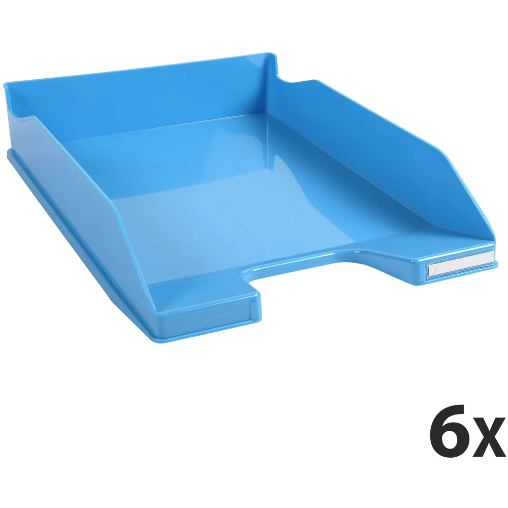Exacompta Iderama Turquoise Gloss Letter Tray 6 Pack Gloss Image 3
