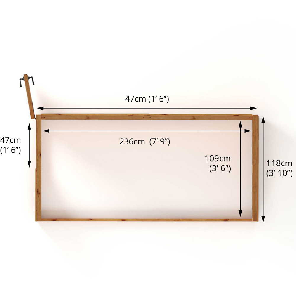Mercia Woodsman Pent Lean To Polycarbonate 8 x 4ft Greenhouse Image 9
