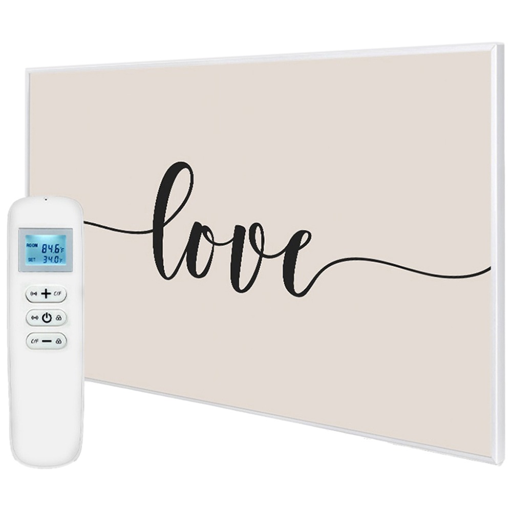 Mirrorstone Nexus Love Quote Wi-Fi Infrared Heating Panel 900W 795 x 1195mm Image 1