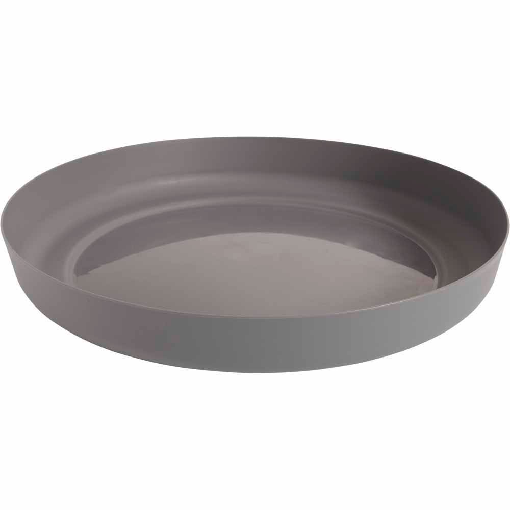 Clever Pots Grey Plastic 50cm Round Plant Pot Tray Image 1