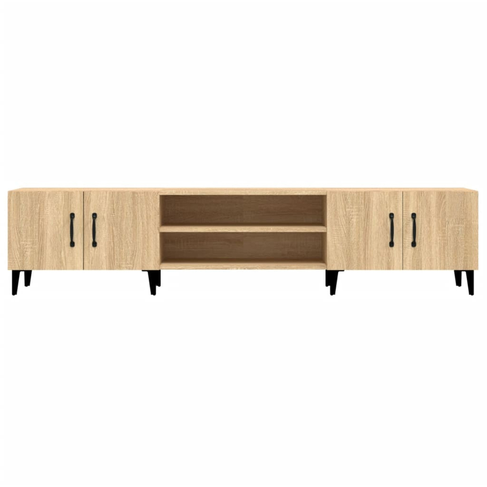 vidaXL 4 Door 2 Shelf Sonoma Oak Wide TV Cabinet Image 6