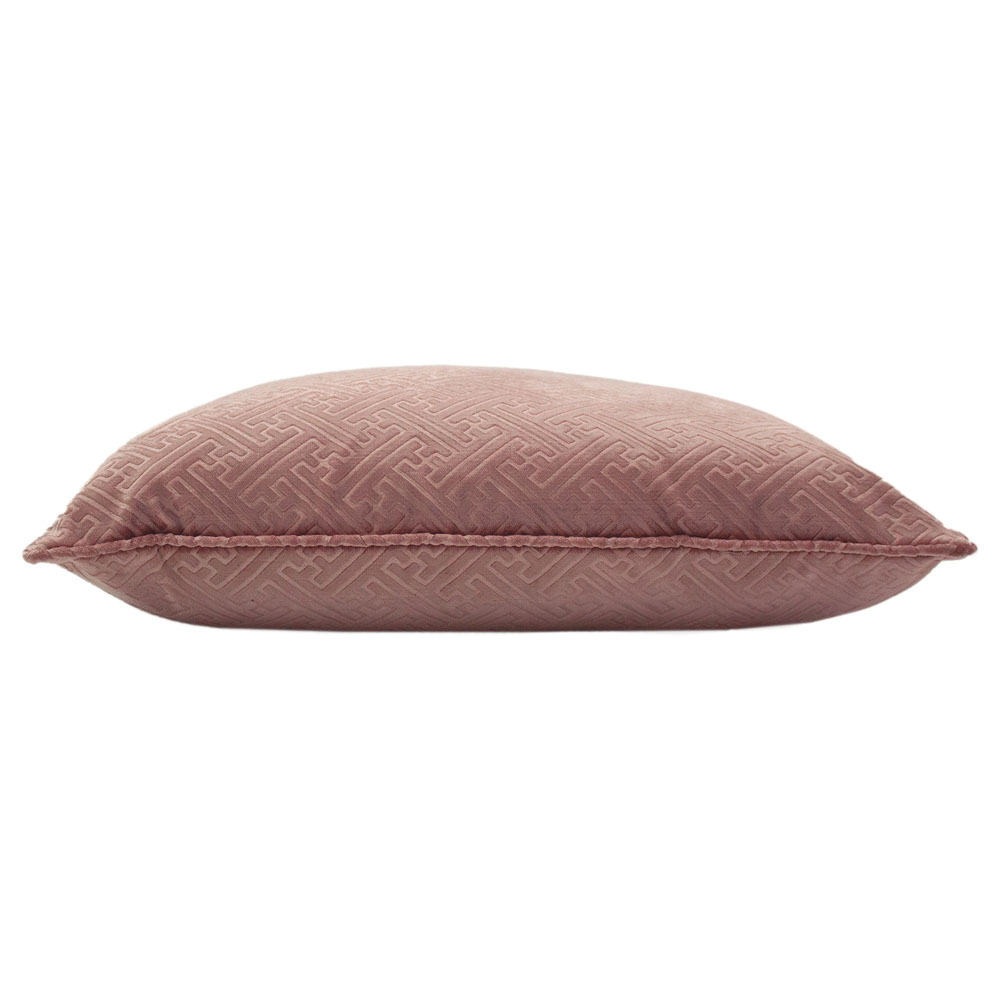 Paoletti Florence Blush Embossed Velvet Cushion Image 3