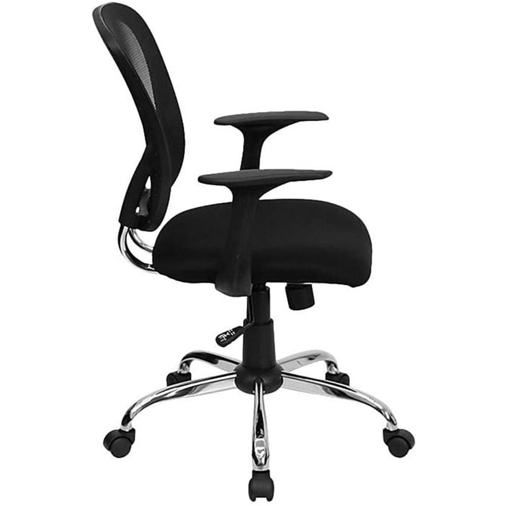 FWStyle Black Mesh Ergonomic Lumbar Support Office Chair Image 5