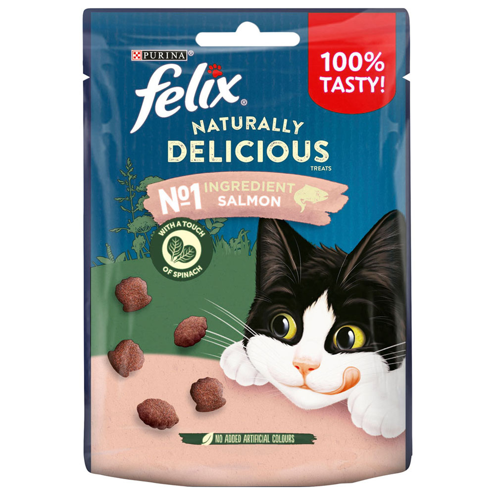 Felix Naturally Delicious Salmon Cat Treats 50g Image 1