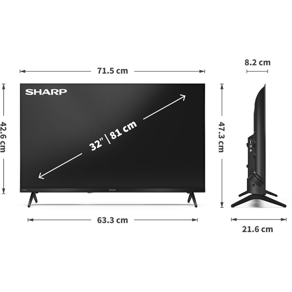 SHARP 32HE2245KB HD TiVo Smart TV 32 inch Image 9