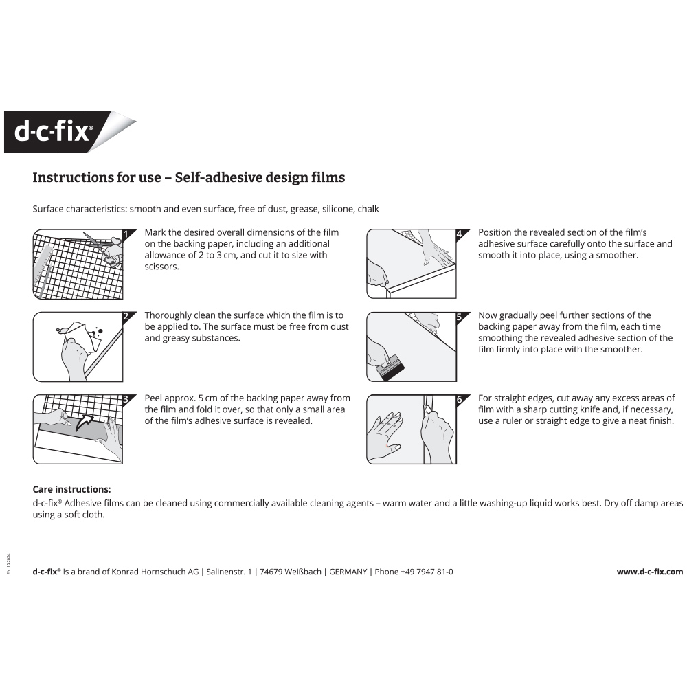 d-c-fix Marble Grey Sticky Back Plastic Vinyl Wrap Film 67.5cm x 15m Image 5