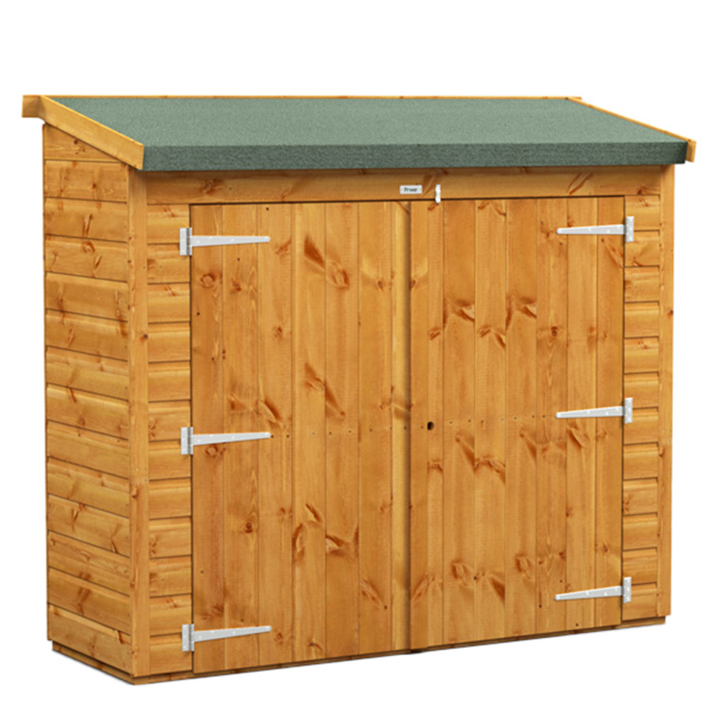 Power Sheds 6 x 2ft Double Door Pent Bike Shed Image 1