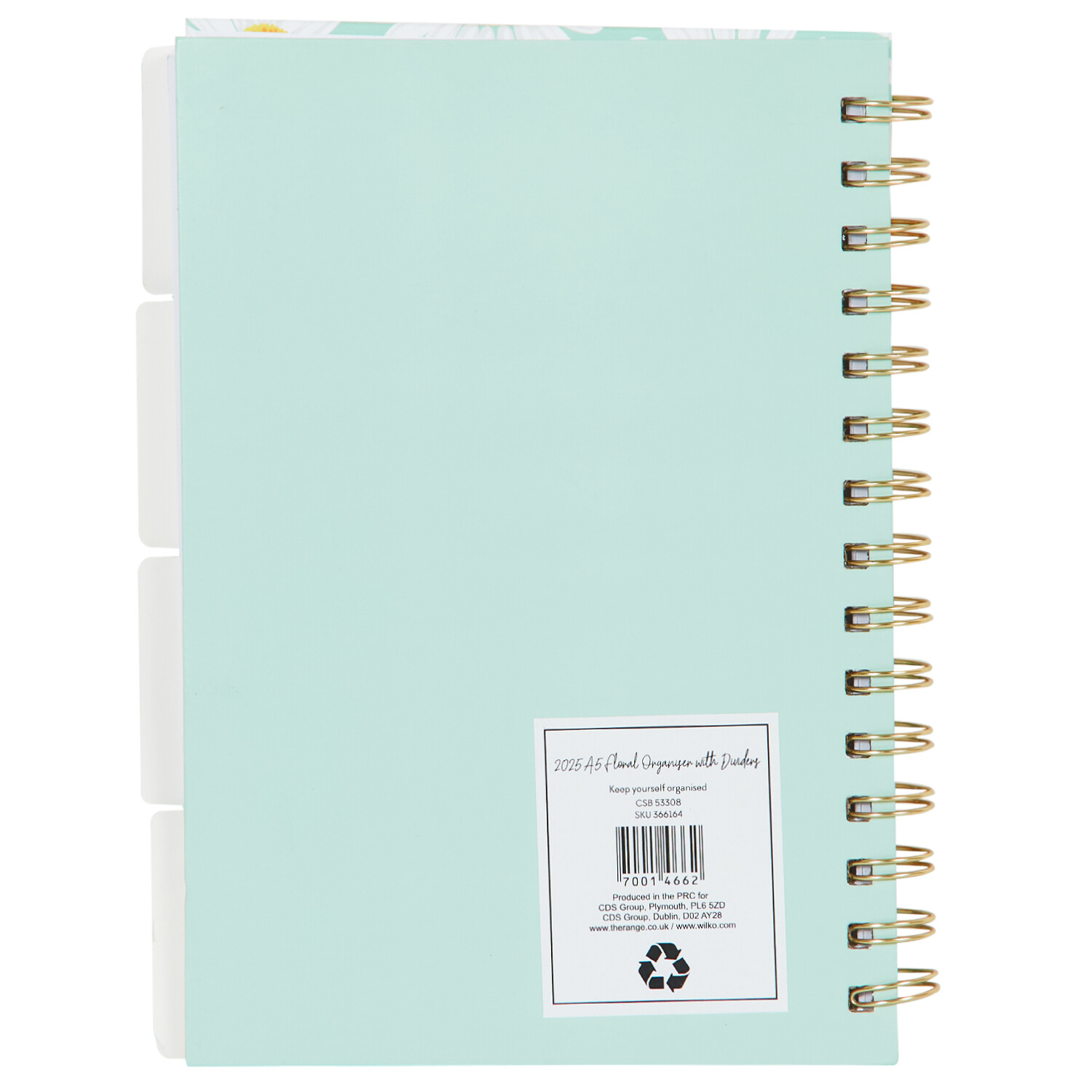 2025 A5 Floral Organiser with Dividers Image 3