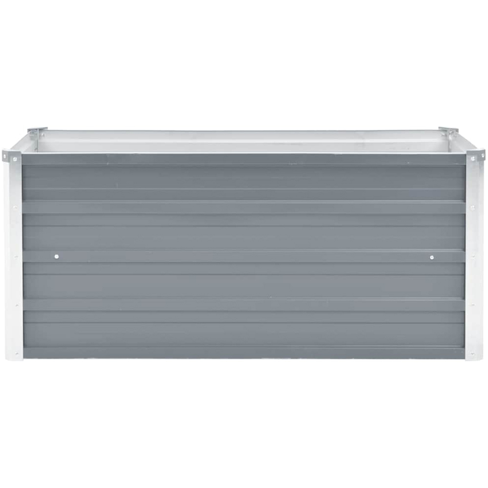 vidaXL Grey Galvanised Steel Raised Garden Bed 100 x 40 x 45cm Image 2