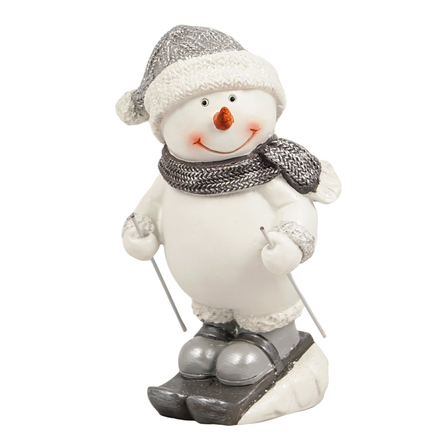 Skiing Snowman Ornament - White Image 1