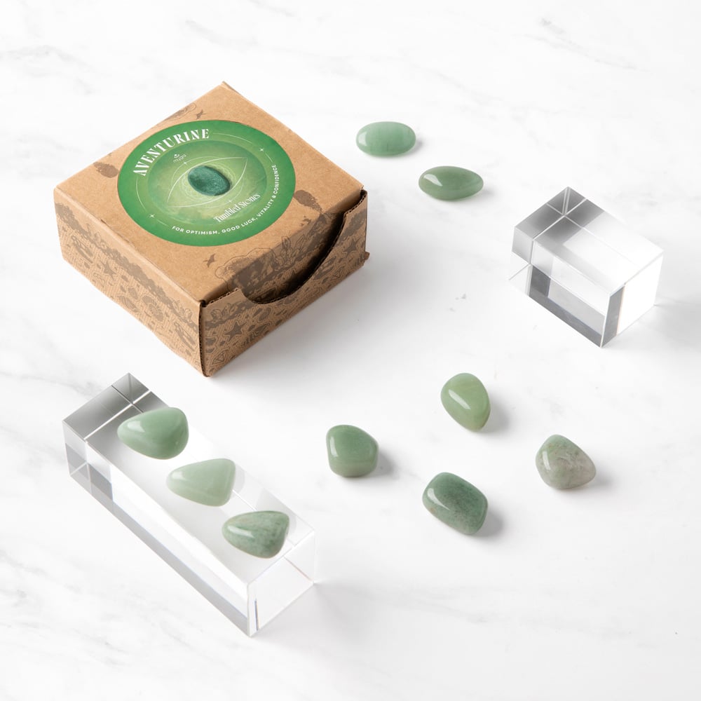 Myga 50 Piece Aventurine Tumbled Stone Healing Crystal Image 3