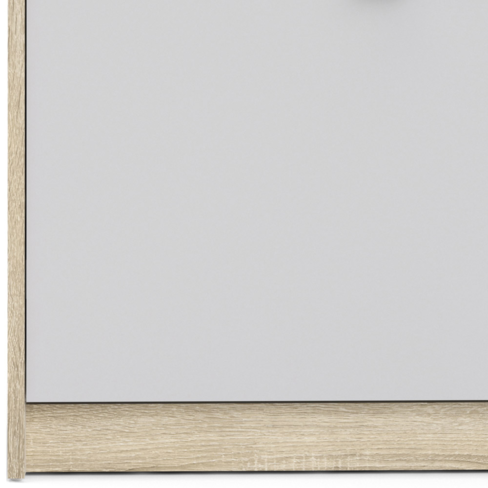 Florence Shoes 3 Flip Door Oak and White Double Layer Shoe Storage Cabinet Image 6