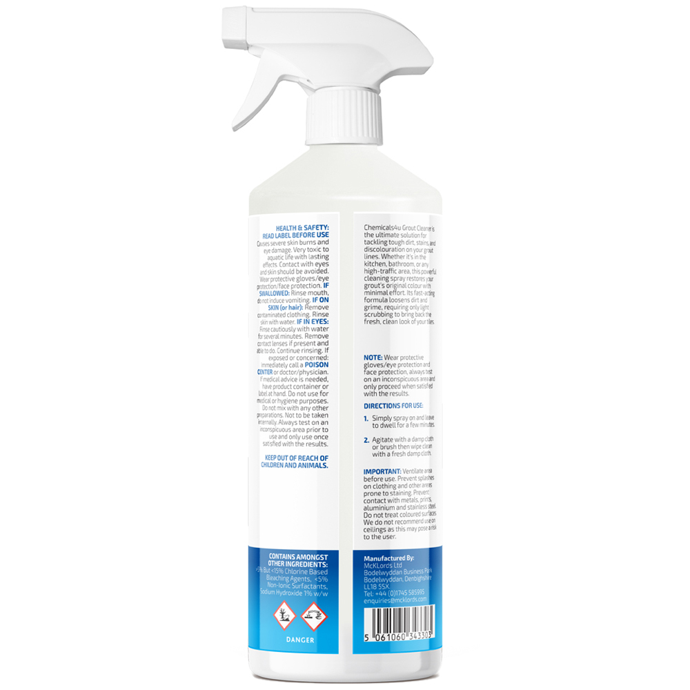 Chemicals4U Grout Cleaner Spray 1L Image 2