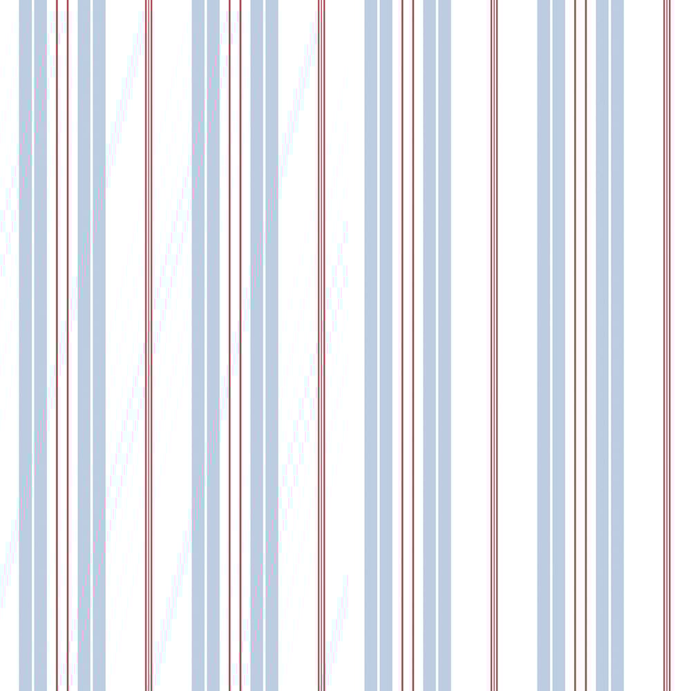 Galerie Deauville 2 Striped Light Blue White and Red Wallpaper Image 1