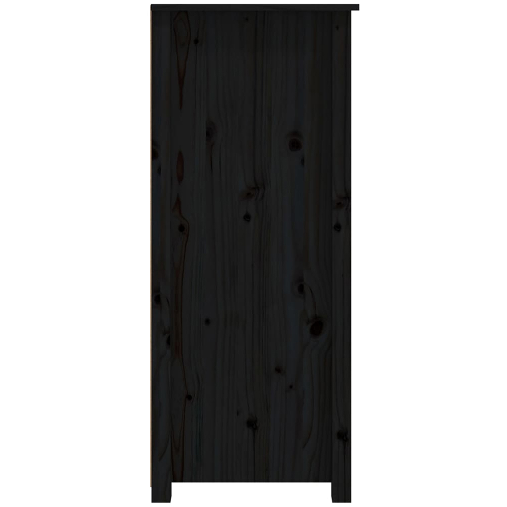vidaXL 4 Door Black Wooden Sideboard Image 6