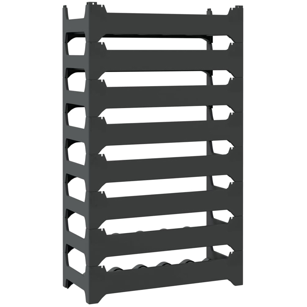 vidaXL 48 Bottle Anthracite Stackable Wine Rack Image 3