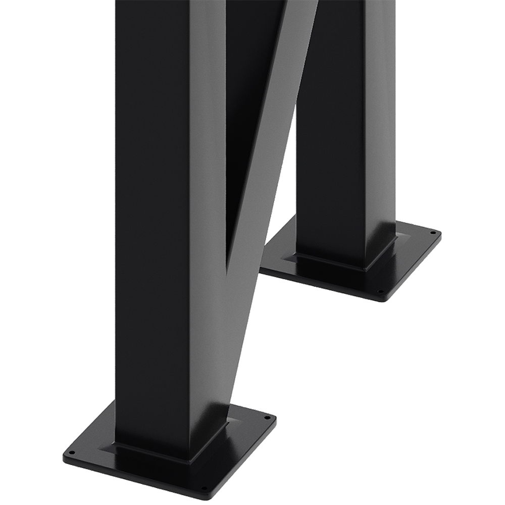 Living and Home Black Anti Slip Modern N Shaped Iron Table Legs 30cm 2 Pack Image 4