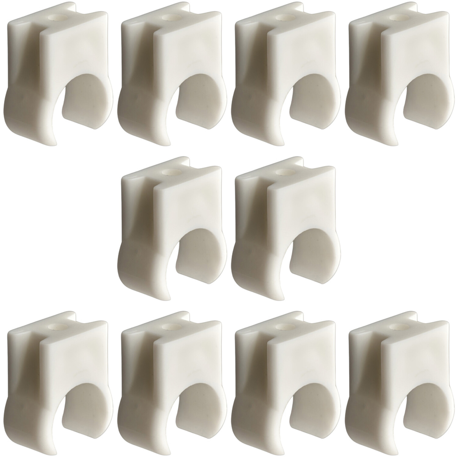 22mm Plastic Push on Pipe Clips PK10 Image 2