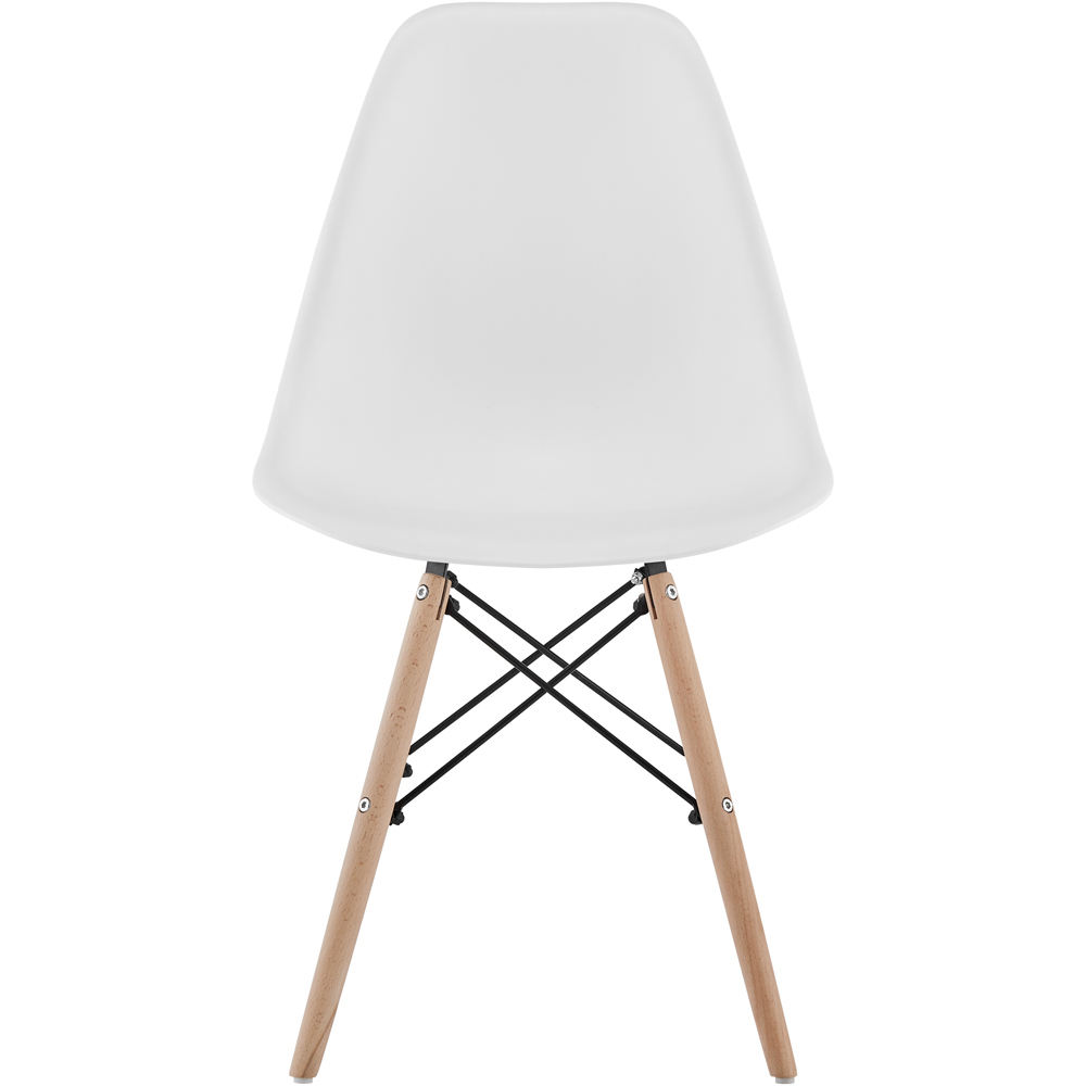 Comfy Living 4 Seater Round Dining Set White Image 5