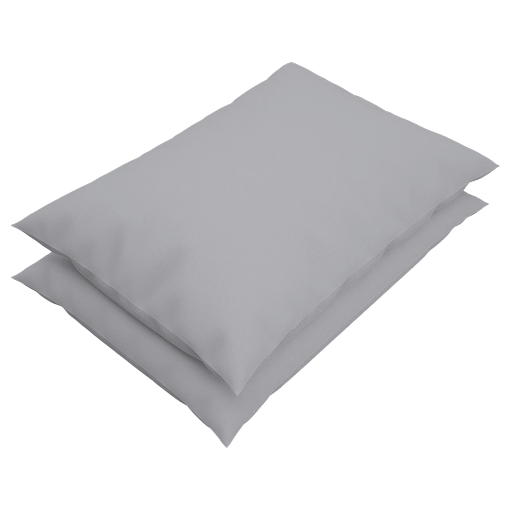 Magna Grey Housewife Super Soft Microfibre Pillowcase 2 Pack Image 1